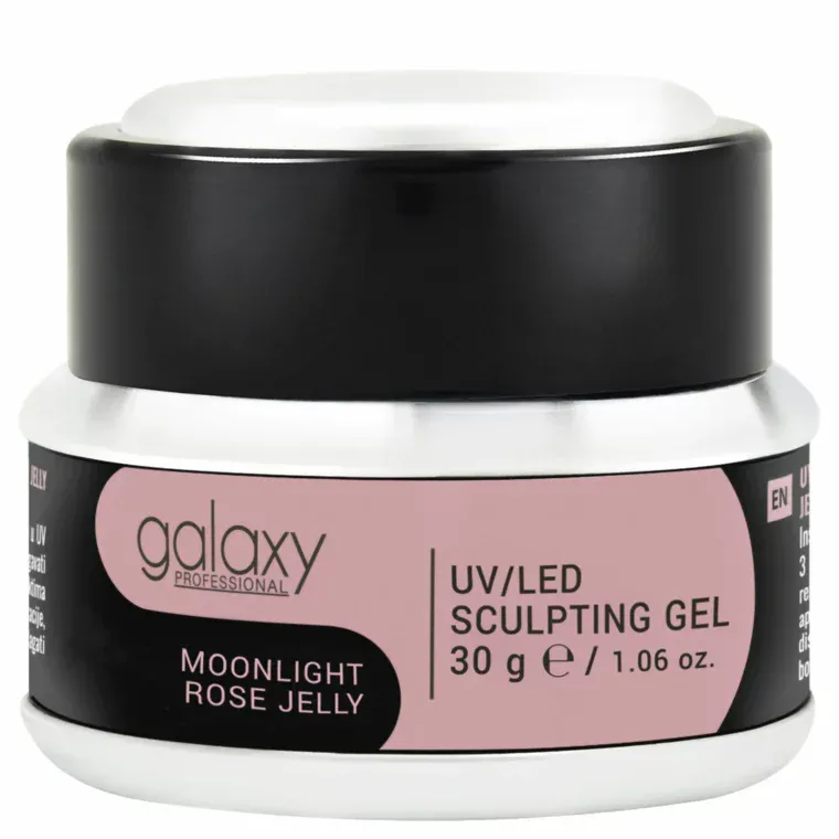 Gradivni kamuflažni gel za nadogradnju noktiju - UV/LED Moonlight Rose Jelly — 30 g — slika 1