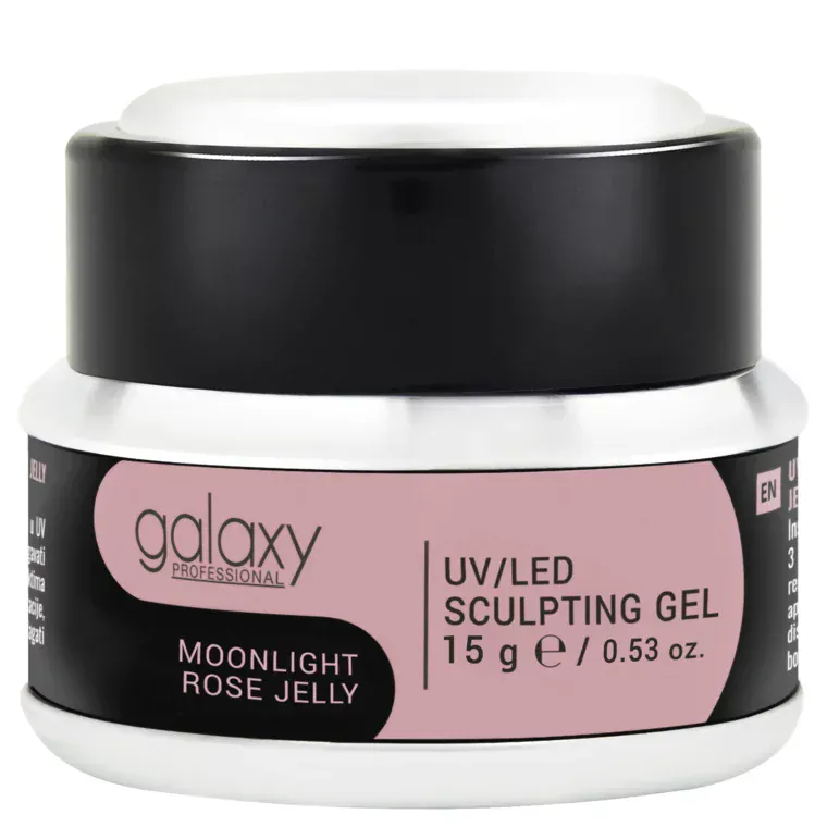 Gradivni kamuflažni gel za nadogradnju noktiju - UV/LED Moonlight Rose Jelly — 15 g — slika 1