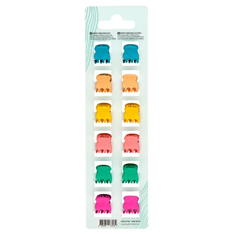 Mini šnale za kosu INFINITY INF197 Pastel 12/1 — slika 4