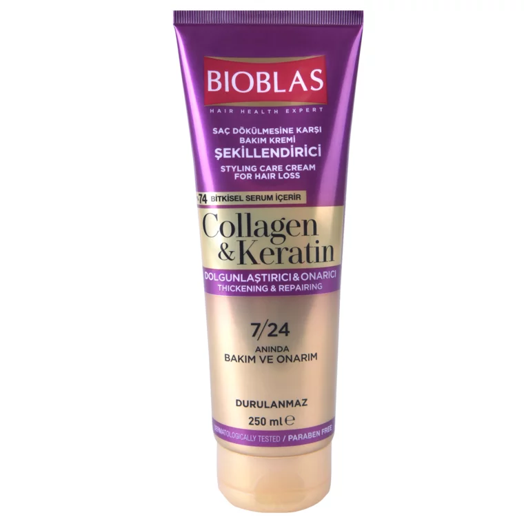 Krema za stilizovanje kose - kolagen i keratin 250 ml