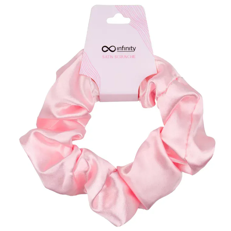 Satenska gumica za kosu INFINITY INF450 roze — slika 1