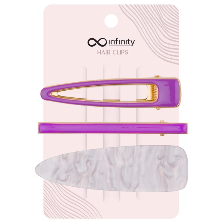 Šnale za kosu INFINITY INF332 ljubičaste 3/1 — slika 1
