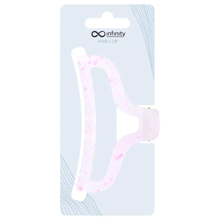 Šnala za kosu - Transparent Wide Arch — Roze — slika 1