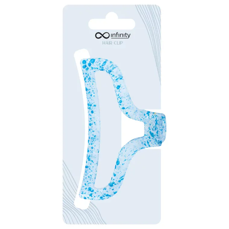 Šnala za kosu - Transparent Wide Arch — Plava — slika 1