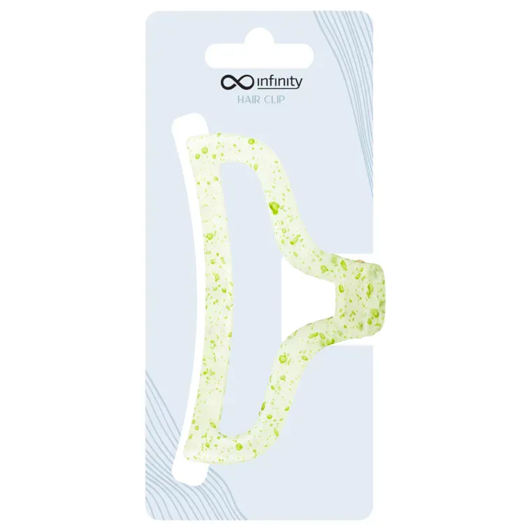 Šnala za kosu - Transparent Wide Arch — Zelena — slika 1
