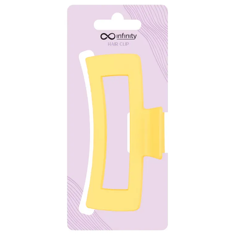 Šnala za kosu - Bold Rectangle — Žuta — slika 1