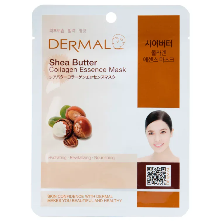Sheet maska za lice DERMAL Collagen Essence šea puter — slika 1