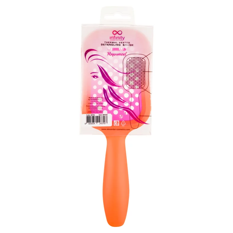 Četka za raščešljavanje kose - Rapunzel — Narandžasta-pink — slika 4