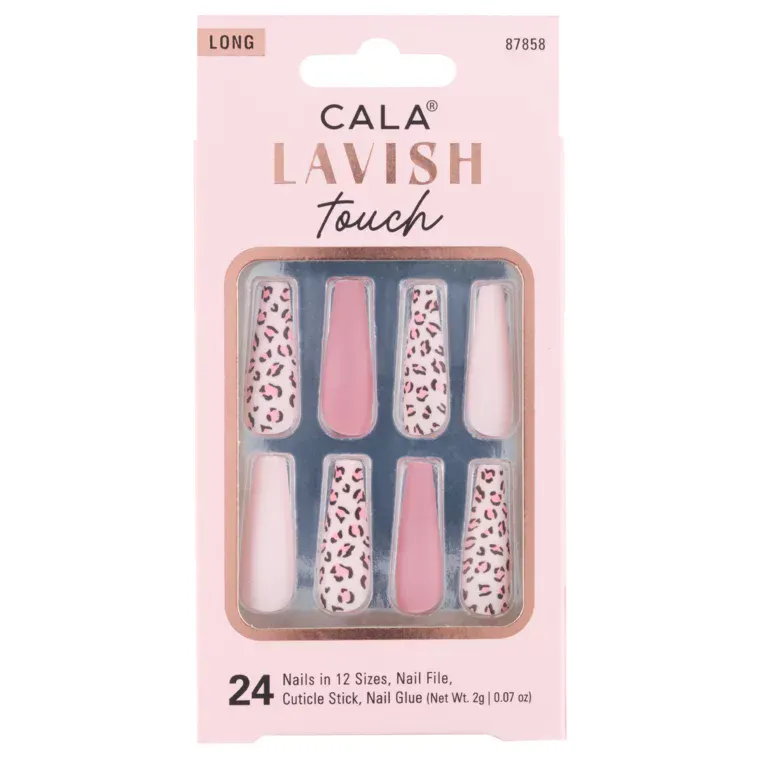 Set press on tipsi CALA Pink Cheetah — slika 1