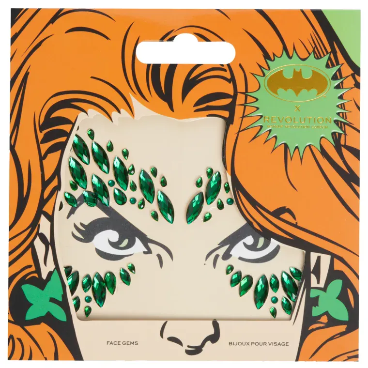 Set samolepljivih ukrasa za lice - Halloween DC Poison Ivy — slika 1