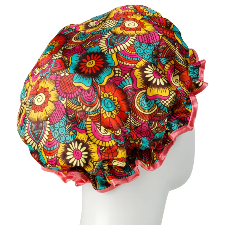 Set kapa za tuširanje i turban Flower Power — slika 6