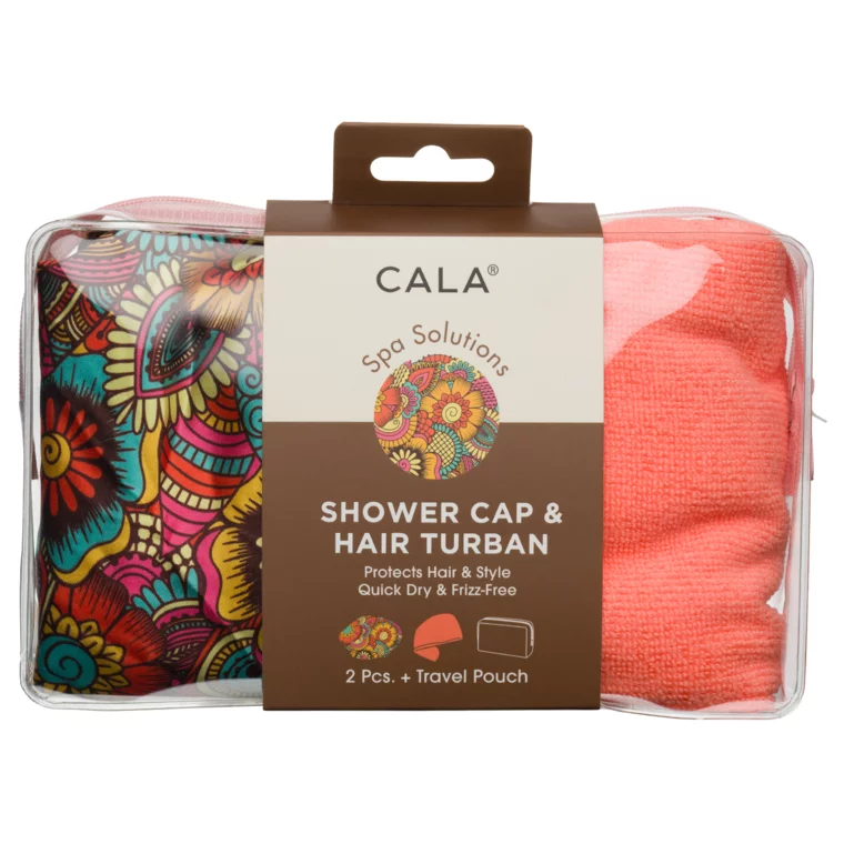 Set kapa za tuširanje i turban Flower Power — slika 7