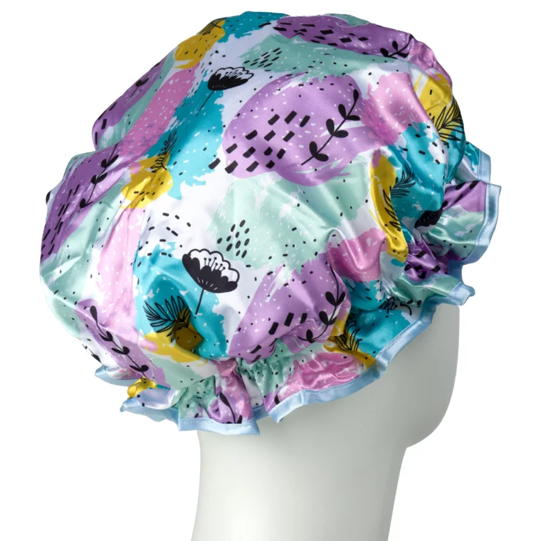 Set kapa za tuširanje i turban Turquoise Abstract — slika 6