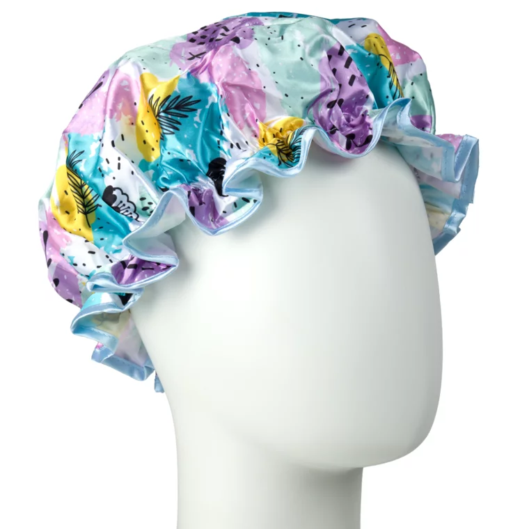 Set kapa za tuširanje i turban Turquoise Abstract — slika 5