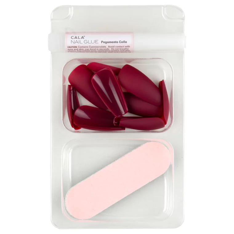 Set press on tipsi CALA Glam Couture Red Matte — slika 3