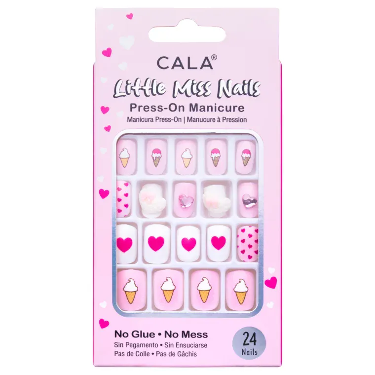 Press on tipse - Light Pink & White — slika 1