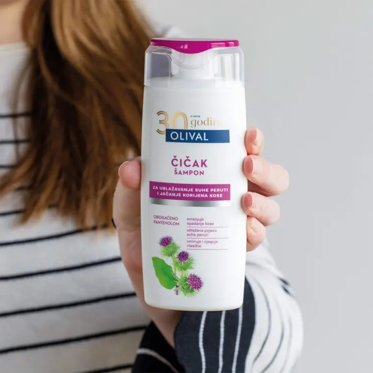 Šampon za prevenciju peruti i opadanja kose - čičak — slika 2
