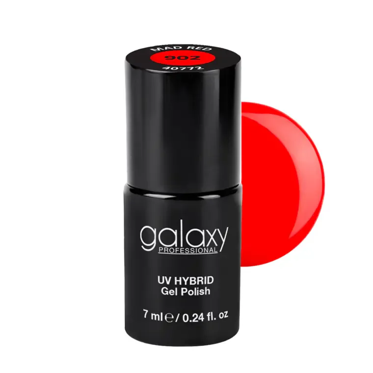 CORAL RED - trajni lak za nokte UV/LED Hybrid 7 ml — Mad Red S902 — slika 1