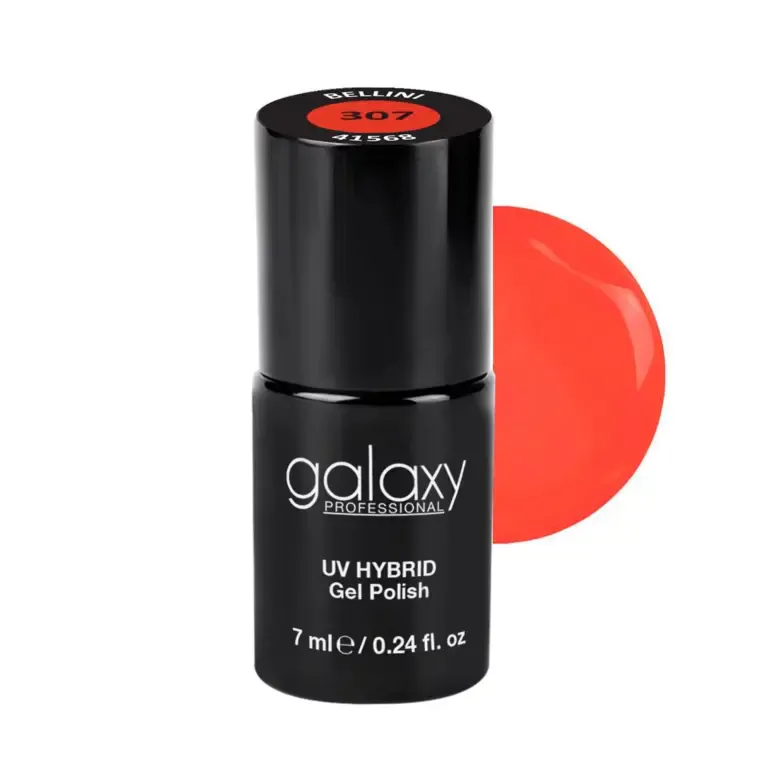 CORAL RED - trajni lak za nokte UV/LED Hybrid 7 ml — Bellini S307 — slika 1