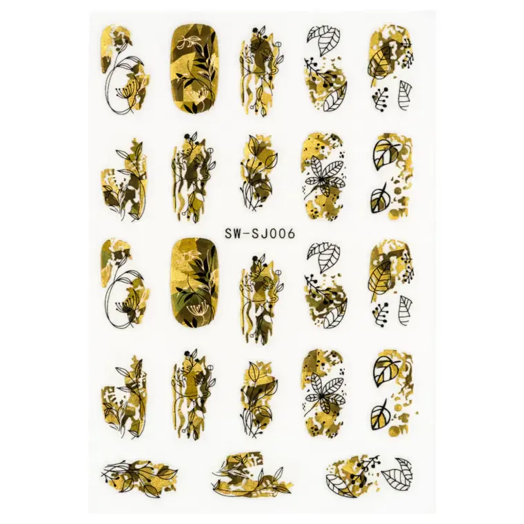 Nalepnice za nokte Black-Gold — SJ006 — slika 1
