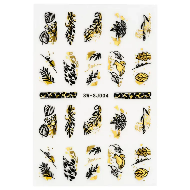 Nalepnice za nokte Black-Gold — SJ004 — slika 1