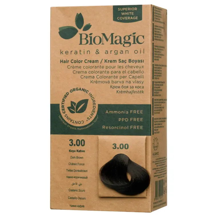 Prirodne nijanse - farba za kosu 60 ml — Tamnobraon 3.00 — slika 1
