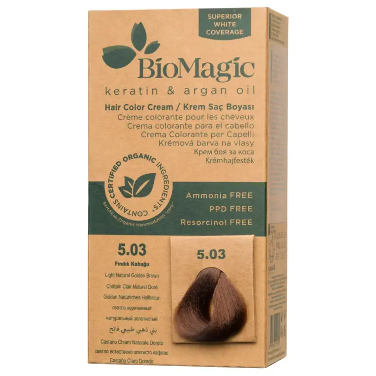 Zlatne nijanse - farba za kosu 60 ml — Zlatnobraon 5.03 — slika 1