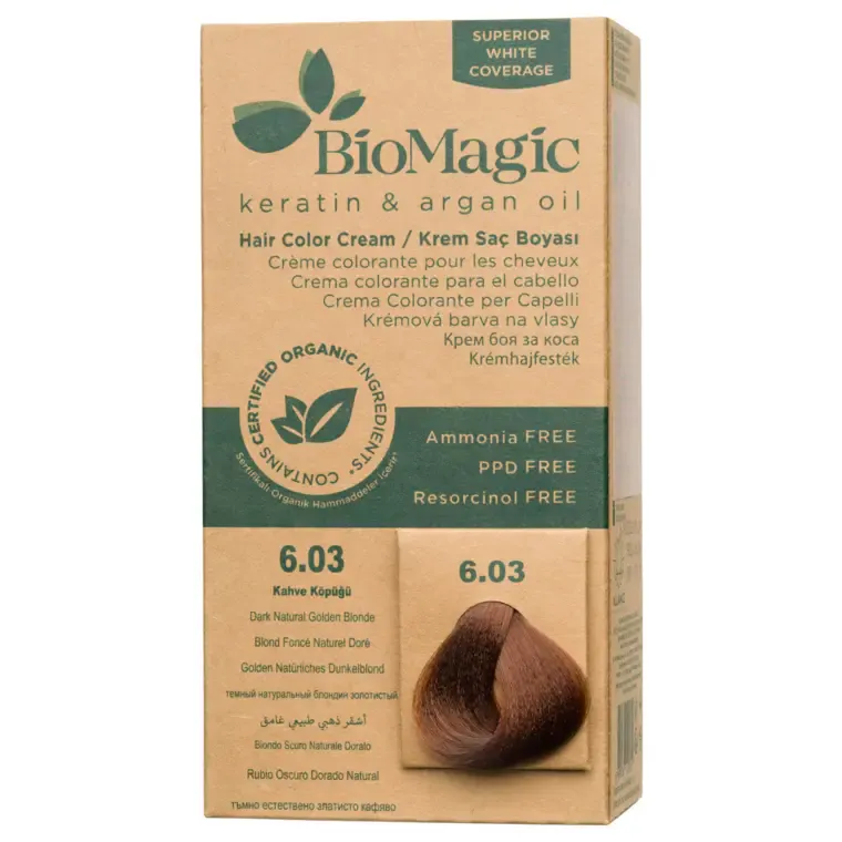 Zlatne nijanse - farba za kosu 60 ml — Tamnozlatnoplava 6.03 — slika 1