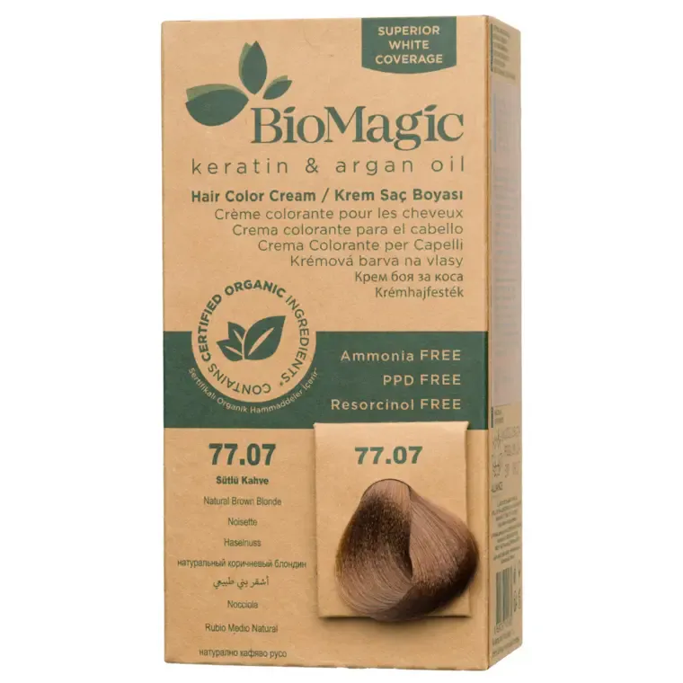 Karamel nijanse - farba za kosu 60 ml — Čokoladnoplava 77.07 — slika 1