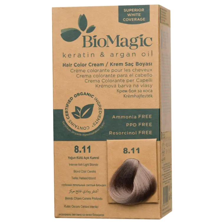 Pepeljaste nijanse - farba za kosu 60 ml — Pepeljastosvetloplava 8.11 — slika 1