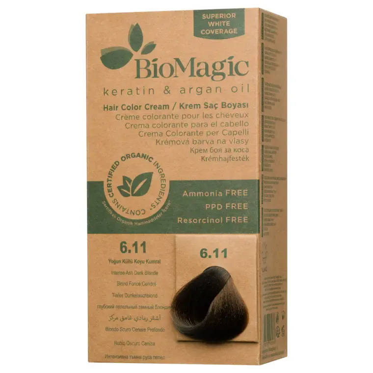 Pepeljaste nijanse - farba za kosu 60 ml — Pepeljastotamnoplava 6.11 — slika 1