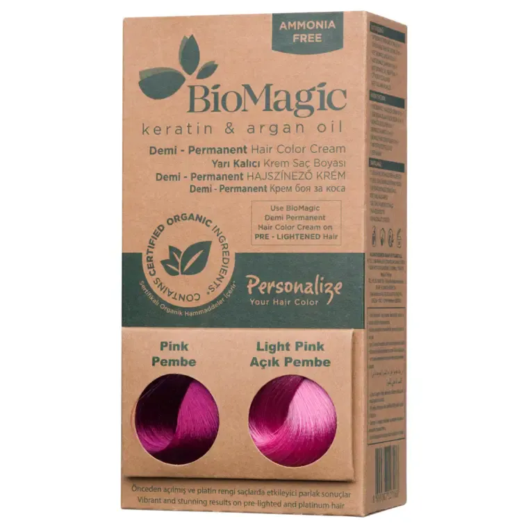 Polutrajne farbe za kosu 60 ml — Pink/Light Pink — slika 1