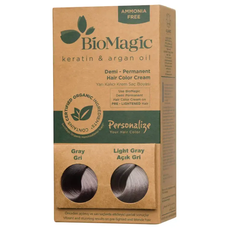 Polutrajne farbe za kosu 60 ml — Gray/Light Gray — slika 1