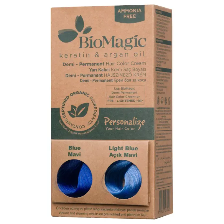 Polutrajne farbe za kosu 60 ml — Blue/Light Blue — slika 1