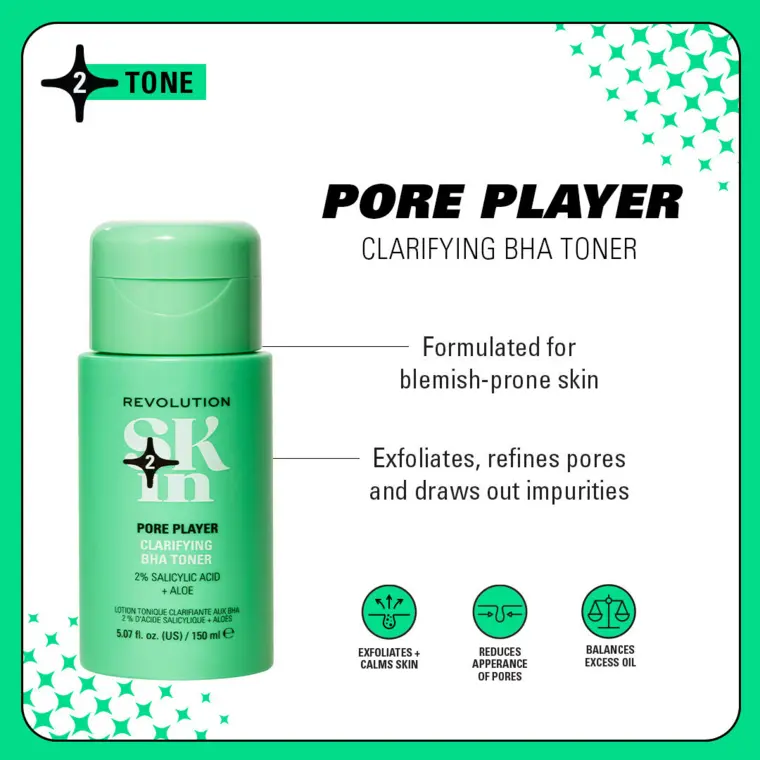 Toner za čišćenje lica - Pore Player 150 ml — slika 5