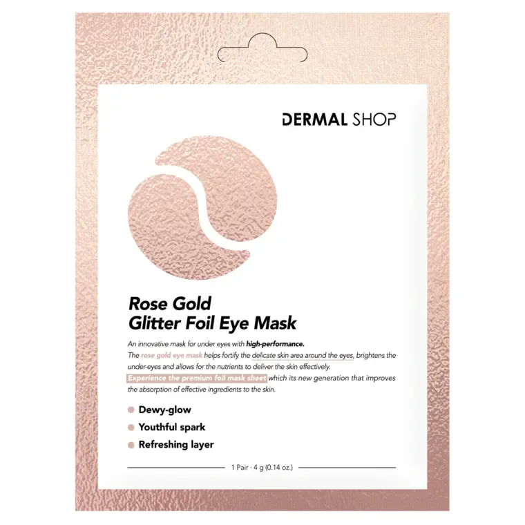 Maska za negu predela oko očiju - Rose Gold Glitter — slika 1