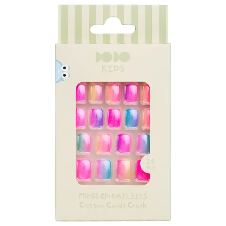 Press-on nokti za decu - Square 24/1 — Cotton Candy Crush — slika 1