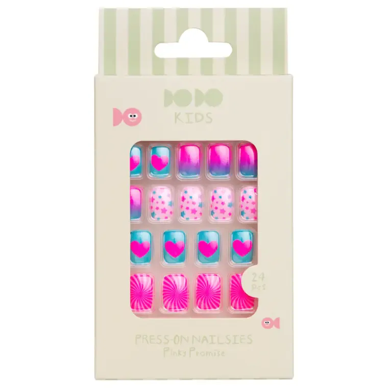 Press-on nokti za decu - Square 24/1 — Pinky Promise — slika 1