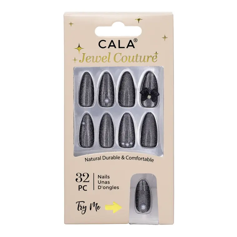 Set press-on tipsi - Jewel Couture Black