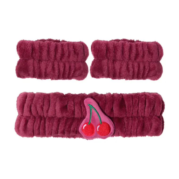 Set traka za kosu i zglobove - Very Cherry — slika 1