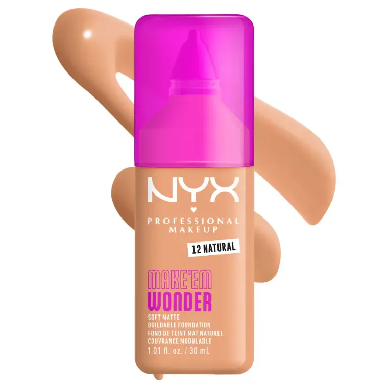 Mat tečni puder - Make 'Em Wonder — Natural WF12 — slika 1