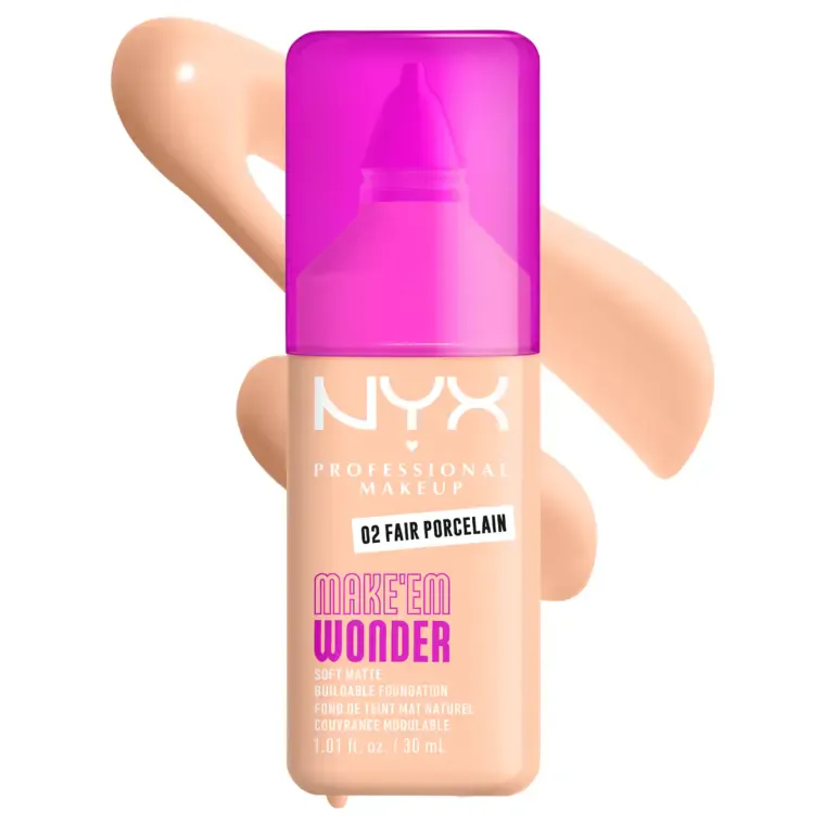 Mat tečni puder - Make 'Em Wonder — Fair Porcelain WF02 — slika 1