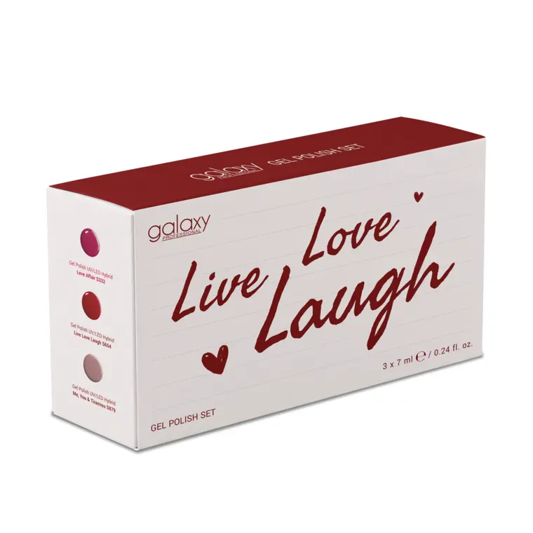 Set trajnih lakova za nokte UV/LED Hybrid - Live Love Laugh — slika 3